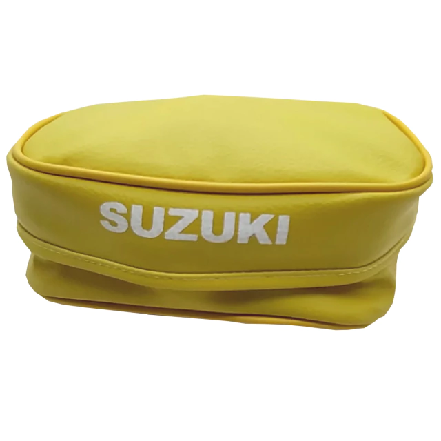 Bolso Porta Herramientas Suzuki DR - Cartuchera Guardabarros Trasero - Cuero Sintético Amarillo