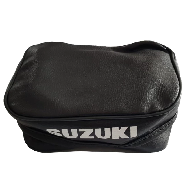 Bolso Porta Herramientas Suzuki DR - Cartuchera Guardabarros Trasero - Cuero Sintético Negro — foto 2