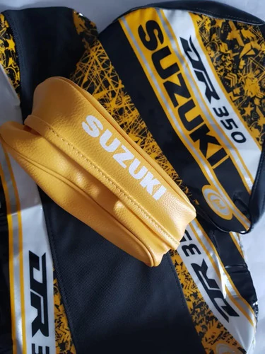 Funda Asiento + Fda De Tanque + Bolso Para Suzuki Dr 350 Ama Amarillo — foto 2