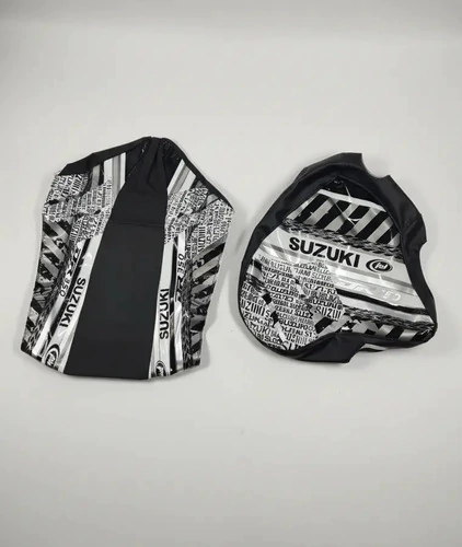 Funda Asiento + Funda Tanque P/ Suzuki Dr 350 Negro - Gris Negro — foto 2