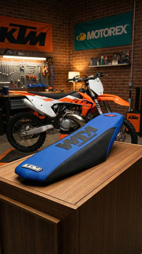 Funda Asiento Grip Para Ktm Sx / Exc 2006 - 2016 Azul Negro Azul — foto 5