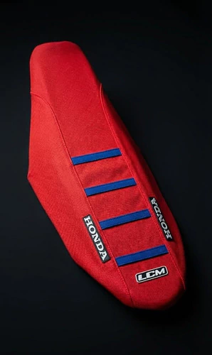 Funda Asiento Lcm P/ Honda Crf 250 Crf 450 22-25 Rojo Azul Rojo — foto 4