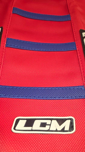 Funda Asiento Lcm P/ Honda Crf 250 Crf 450 22-25 Rojo Azul Rojo — foto 7