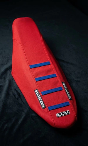 Funda Asiento Lcm P/ Honda Crf 250 Crf 450 22-25 Rojo Azul Rojo — foto 9