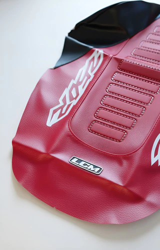 Funda Asiento Lcm Para Xr 250r Xr250 1996 A 2000 Negro Rojo Rojo — foto 3