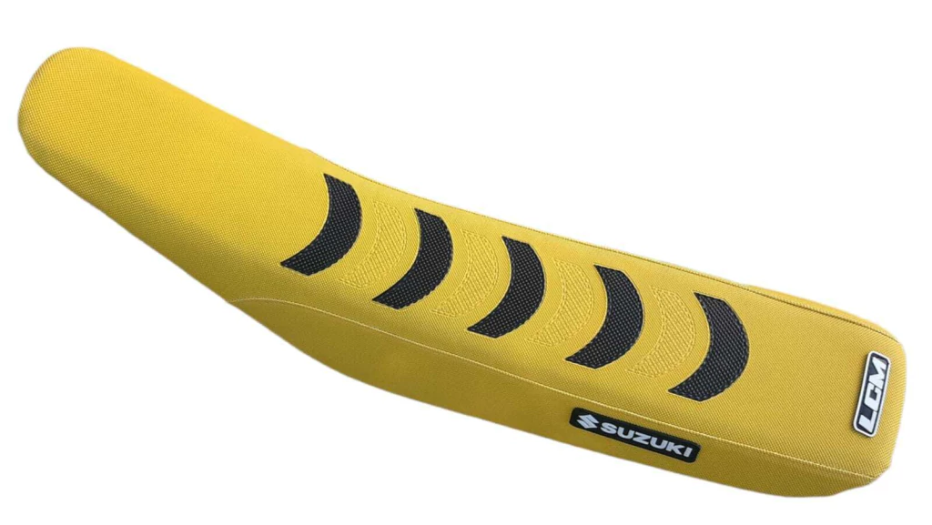 Funda Asiento LCM Ultra Gripp para Suzuki RM-Z 250 RM-Z 450 - 2004-2025 - Amarillo / Amarillo / Negro