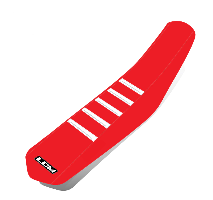 Funda Asiento LCM Ultra Gripp para Suzuki RM-Z 250 RM-Z 450 - 2004-2025 - Rojo / Rojo / Blanco Classic