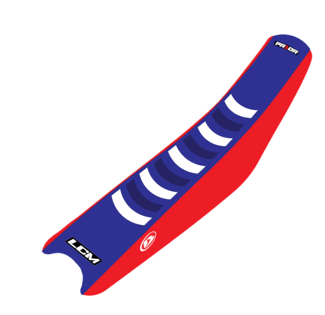 Funda Asiento LCM Ultragrip Beta RR 250/300/350/450 (2004-2021) - Rojo, azul y blanco