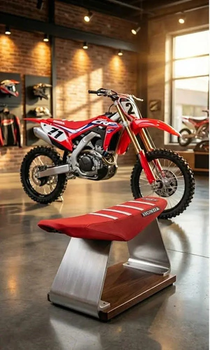Funda Asiento Para Honda Crf 250 Crf 450 2022-25 Grip Rojo Rojo — foto 2