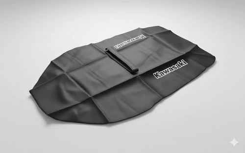 Funda Asiento Para Kawasaki Klx 650 Cuero Sintético Negro Negro — foto 2
