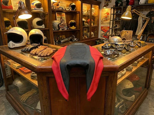 Funda Asiento Para Xr250 Xr 250 Xr 88- 95 Rojo - Negro Grip Negro — foto 6
