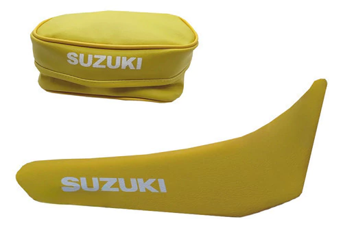 Funda Asiento Tapizado + Bolso Suzuki Dr250 Dr350 Amarillo Amarillo — foto 4