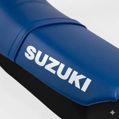 Suzuki Dr 350 / Dr350 / Dr350s Funda Asiento Tapizado Azul - Cuero sintetico — foto 2
