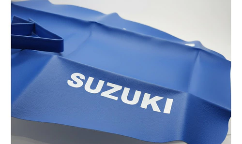 Suzuki Dr 350 / Dr350 / Dr350s Funda Asiento Tapizado Azul - Cuero sintetico — foto 5