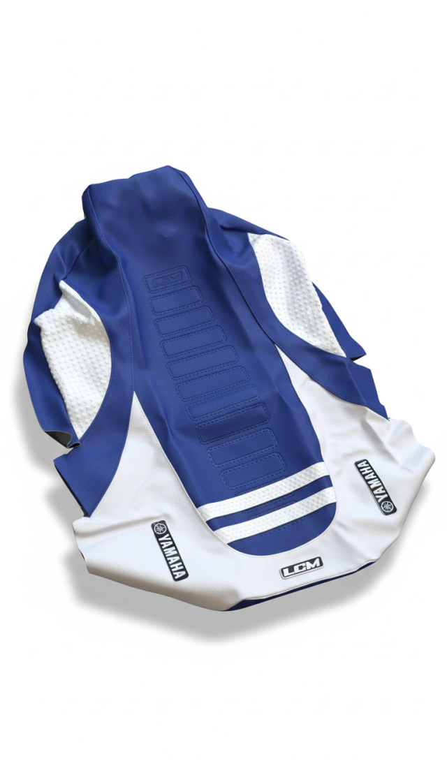 Funda Asiento Ultragrip para Yamaha Banshee 350 Todos Los Años LCM - Azul Tiras Blancas — foto 3