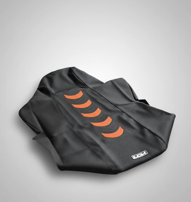 Funda Asiento LCM Yamaha Banshee 350 UltraGrip Negra con Antideslizante Naranja - Todos los Años
