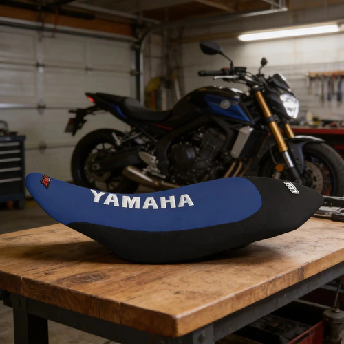 Funda Asiento Yamaha Yfz450 Yfz 450 Evo Lcm Azul Negro Azul — foto 5