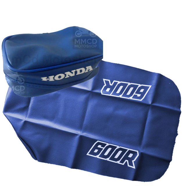 Funda de asiento + Bolso porta herramientas (Cartuchera) para Honda XR600R / XR 600 1987 - Azul