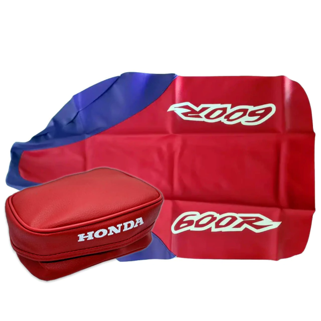 Funda de asiento + Bolso porta herramientas (Cartuchera) para Honda XR600R / XR 600 1996 - Rojo Violeta