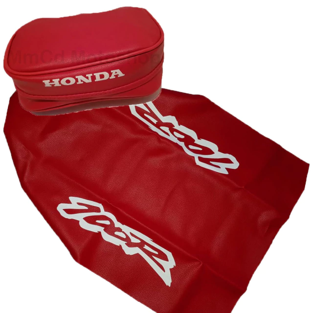 Funda de asiento + Bolso porta herramientas para Honda XR100 / XR100R 1995 - Color Rojo