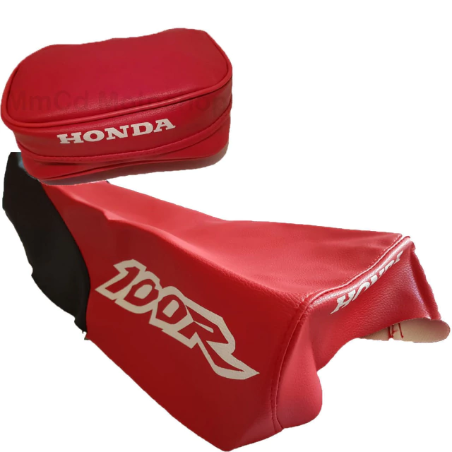 Funda de asiento + Bolso porta herramientas para Honda XR100 / XR100R 1997 - Color Rojo Negro