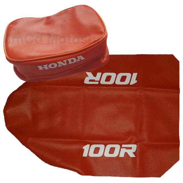 Funda de asiento + Bolso porta herramientas para Honda XR100 / XR100R 2000 - Color Rojo
