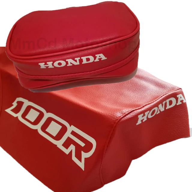 Funda de asiento + Bolso porta herramientas para Honda XR100 / XR100R 2000 - Color Rojo
