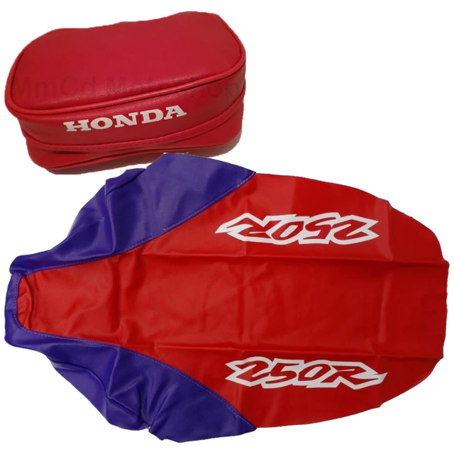 Funda de asiento + Bolso porta herramientas para Honda XR250R / XR 250 1996 - Color Rojo Violeta