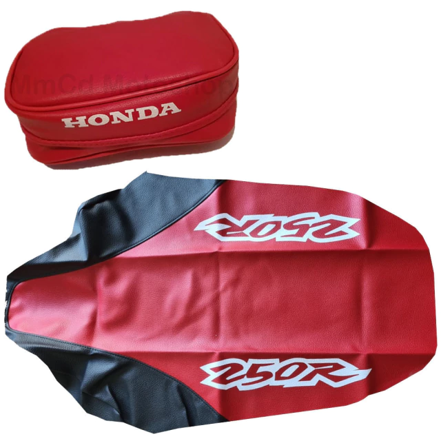 Funda de asiento + Bolso porta herramientas para Honda XR250R / XR 250 1997 - Color Rojo Negro