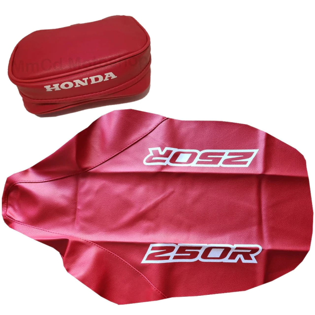 Funda de asiento + Bolso porta herramientas para Honda XR250R / XR 250 2000 - Color Rojo