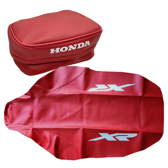 Funda de asiento + Bolso porta herramientas para Honda XR250R / XR400 2001 - Color Rojo