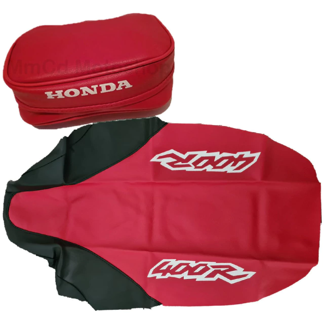Funda de asiento + Bolso porta herramientas para Honda XR400R / XR 400 1997 - Color Rojo Negro