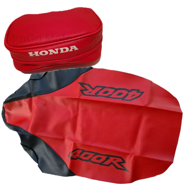Funda de asiento + Bolso porta herramientas para Honda XR400R / XR 400 1998 - 99 - Color Rojo Negro