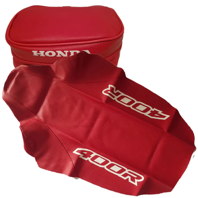 Funda de asiento + Bolso porta herramientas para Honda XR400R / XR 400 2000 - Color Rojo