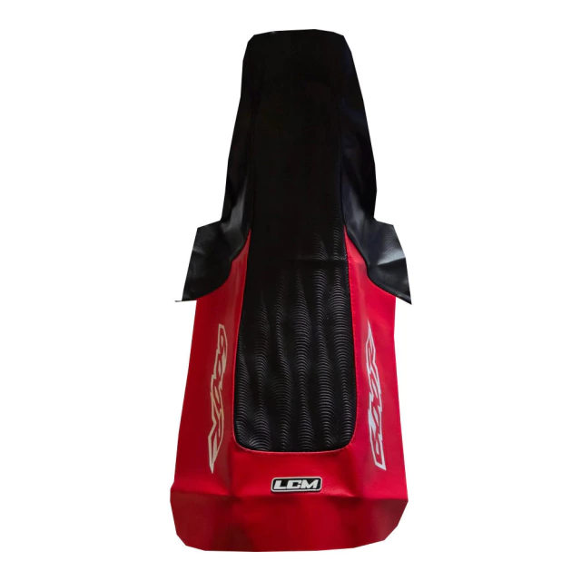 Funda de asiento LCM para Honda XR600 XR600R XR 600- Estilo Retro, Grip Extremo - Negro y Rojo — foto 2