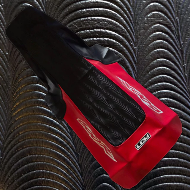 Funda de asiento LCM para Honda XR600 XR600R XR 600- Estilo Retro, Grip Extremo - Negro y Rojo — foto 4