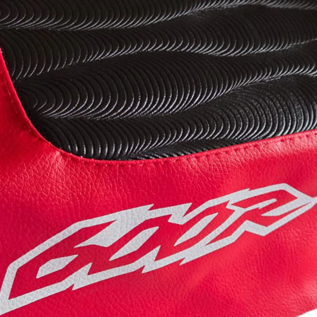 Funda de asiento LCM para Honda XR600 XR600R XR 600- Estilo Retro, Grip Extremo - Negro y Rojo — foto 5