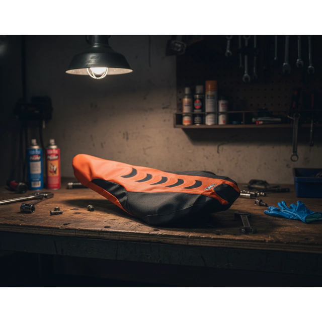 Funda de Asiento para Yamaha YFZ450R - Naranja y negro Ultragrip LCM — foto 3