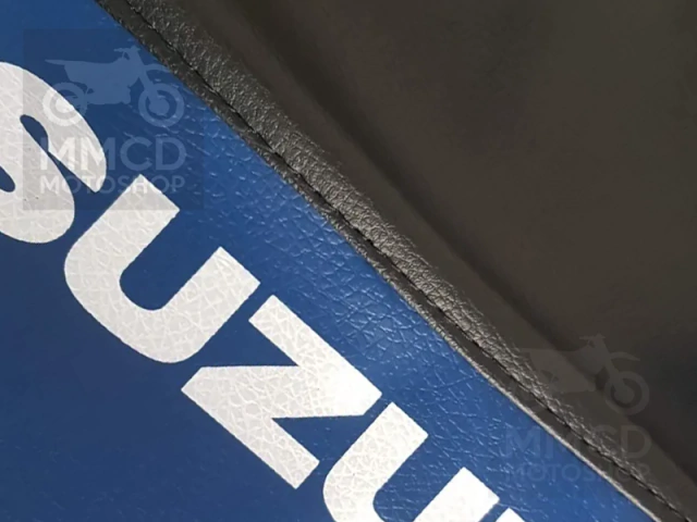 Funda de Asiento Tapizado + Bolso Porta Herramientas para Suzuki DR350 / DR 350 - DR250 / DR 250 - Cuero sintetico Azul - 1999 — foto 2