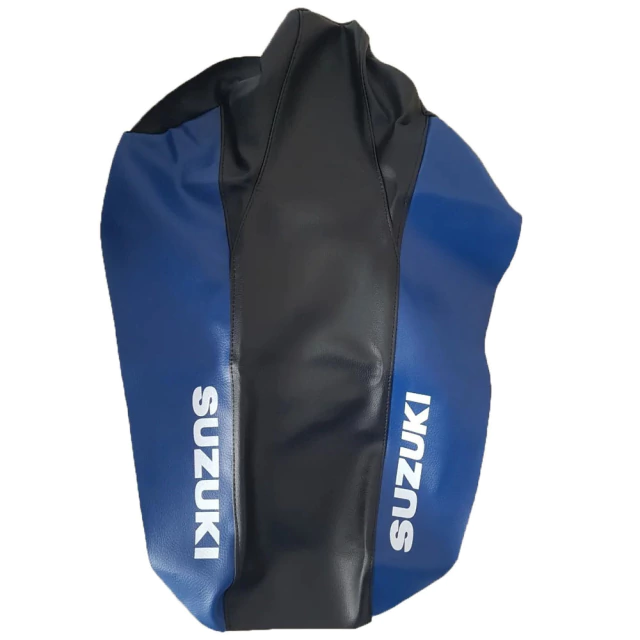 Funda de Asiento Tapizado + Bolso Porta Herramientas para Suzuki DR350 / DR 350 - DR250 / DR 250 - Cuero sintetico Azul - 1999 — foto 4