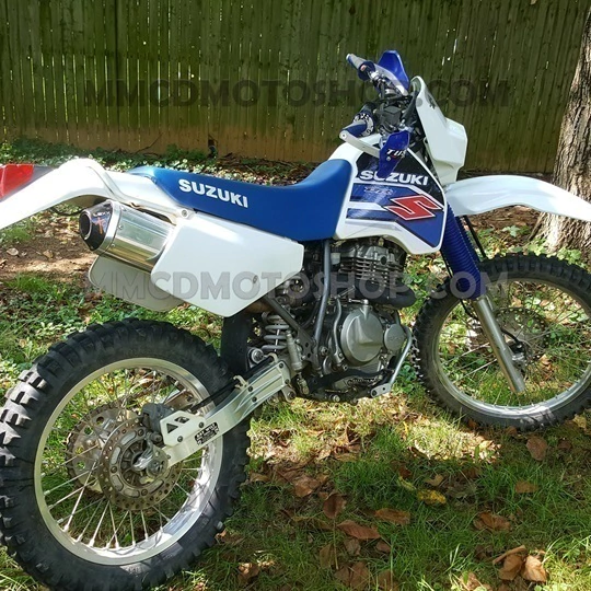 Suzuki DR250 / DR 250 - Funda de Asiento Tapizado + Bolso Porta Herramientas - Cuero sintetico Azul — foto 2