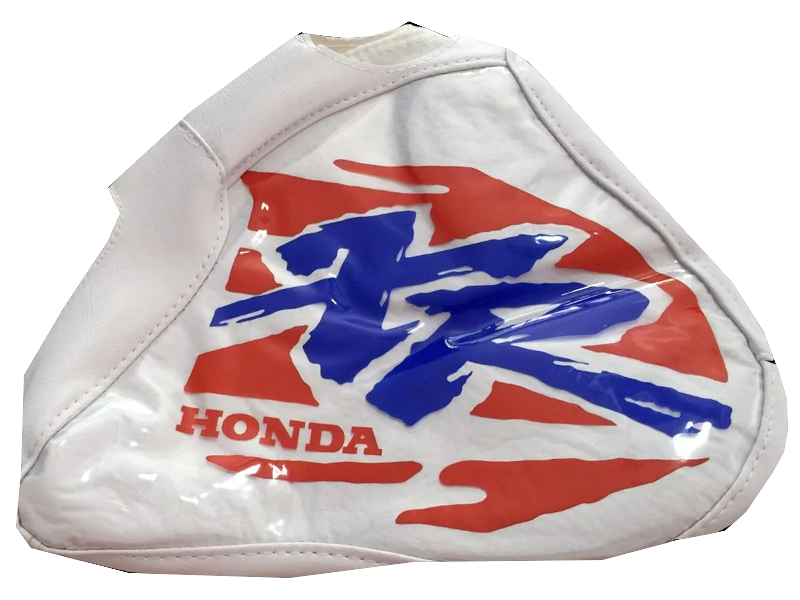 Funda de Tanque para Honda XR600R XR600 (1990 al 2000) - Diseño 1994 Blanco con Logo Naranja y Azul