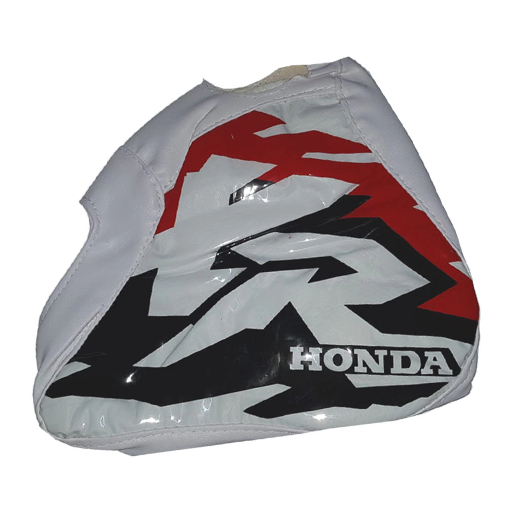 Funda de Tanque para Honda XR600R XR600 (1990 al 2000) - Diseño 1997 Blanco con Logo Rojo y negro