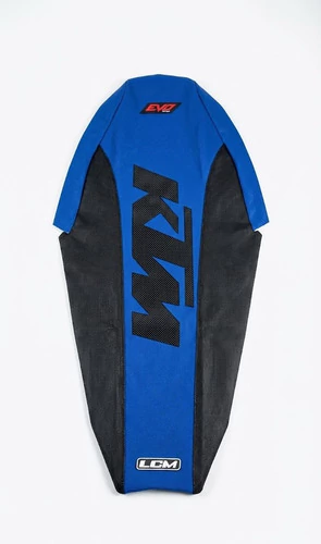 Fundas Asiento Ktm Sx Exc 2017 18 Azul Y Negro Grip Lcm Azul — foto 2