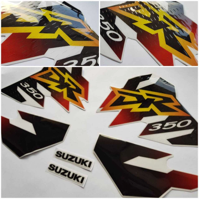 Gráfica Premium para Suzuki DR350 1997-1998 - Kit Completo Microperforado + Laminado Grueso - Rojo — foto 2