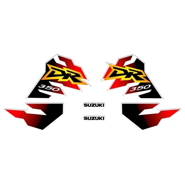 Gráfica Premium para Suzuki DR350 1997-1998 - Kit Completo Microperforado + Laminado Grueso - Rojo — foto 3