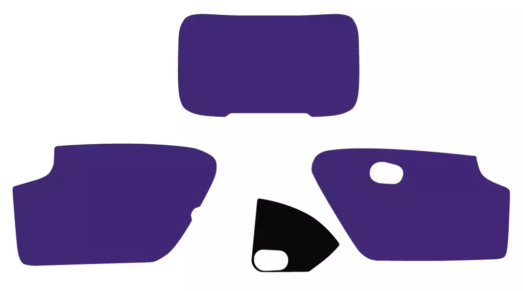 Gráficas Laterales y Porta Farol para Honda XR250R / XR 250 (1995) - Violeta - Vinilo Laminado Moldeable