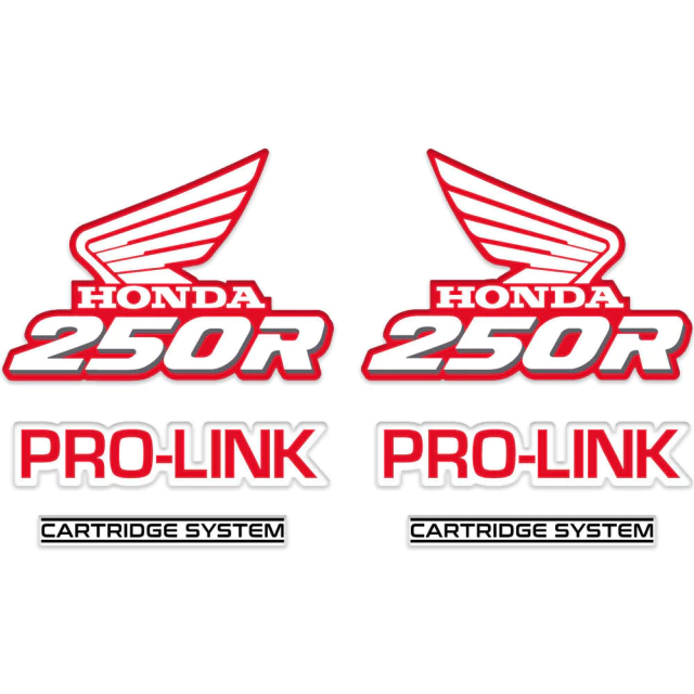 Gráficas Premium para Honda XR250R / XR 250R / XR250 - Modelo 1989 - Vinilo laminado grueso - color ROJO