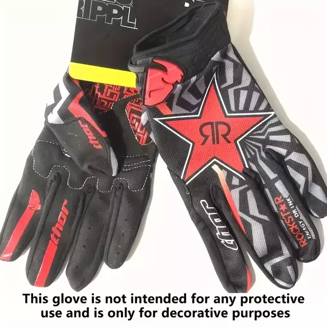 Guantes Moto Motocross Thor Negro Gris Unisex Antideslizante Negro | Rojo Xl (9.5cm - 10.5cm) — foto 2