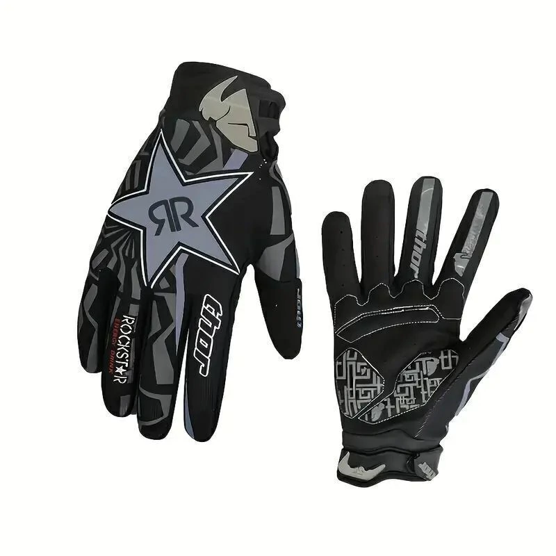 Guantes Moto Motocross Thor Negro Gris Unisex Antideslizante Negro Xl (9.5cm - 10.5cm)